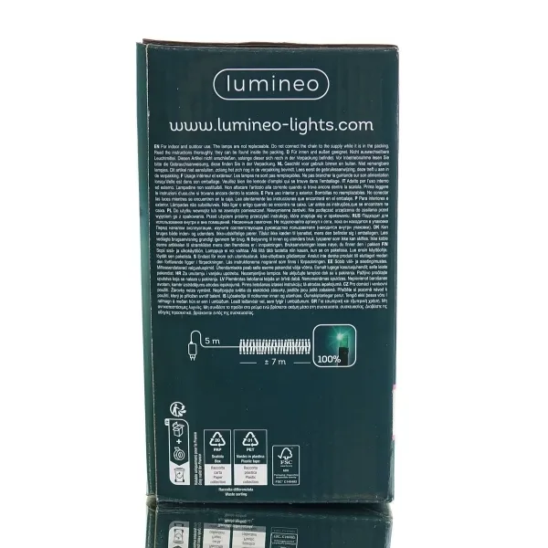 Lumineo LED Lichterkette Cluster Twinkle Bunt 8 Funktionen 768 Lichter 7 m