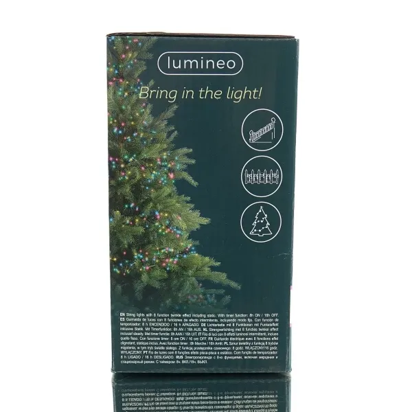 Lumineo LED Lichterkette Cluster Twinkle Bunt 8 Funktionen 768 Lichter 7 m