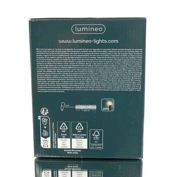 Lumineo LED Lichterkette Cluster Warmweiß / Klassisch Warm 1.128 LED 10,5 m