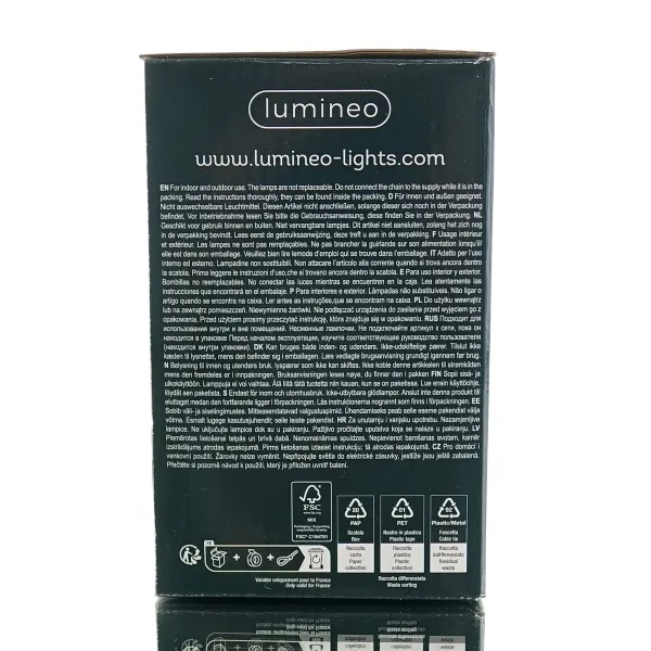 Lumineo LED Lichterkette Compact mit Funktionen 1.100 cm 500 Lichter bunt