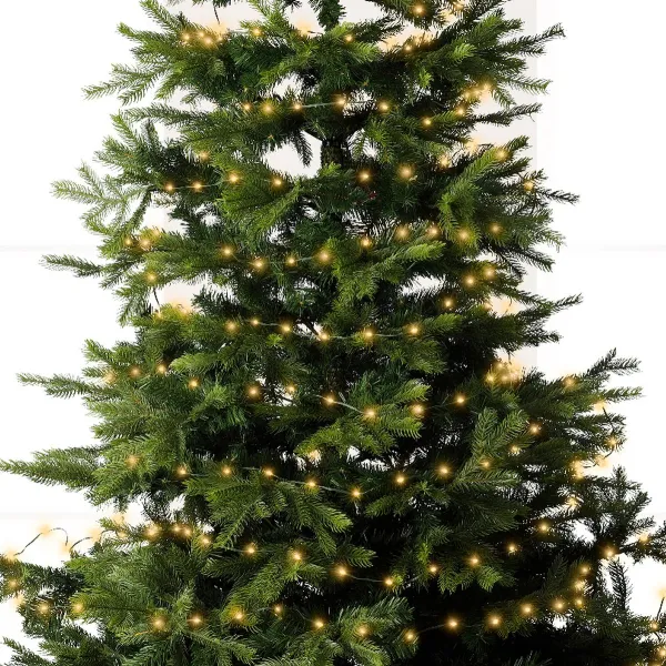 Lumineo LED Lichterkette Micro flex wire grün 13,5 Meter 180 Lichter - klassisch warm