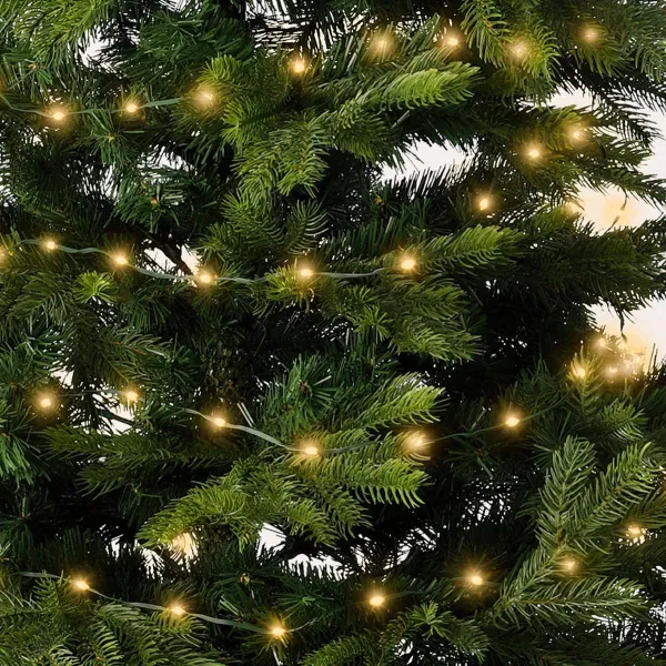 Lumineo LED Lichterkette Micro flex wire grün 13,5 Meter 180 Lichter - klassisch warm