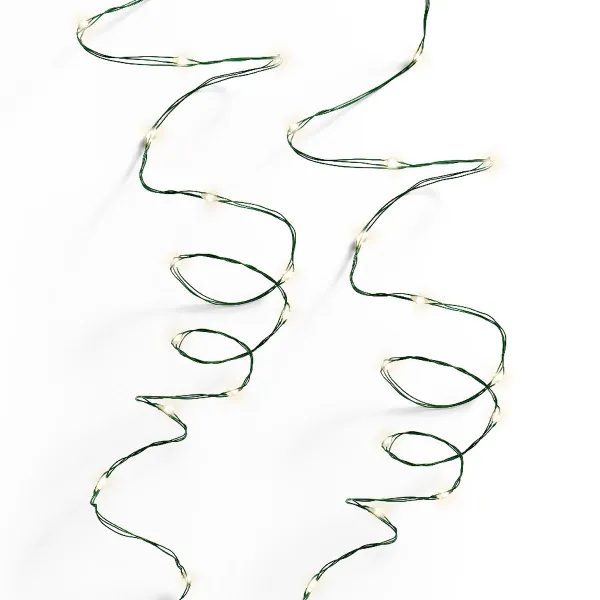 Lumineo LED Lichterkette Micro flex wire grün 18 Meter 240 Lichter - warmweiß
