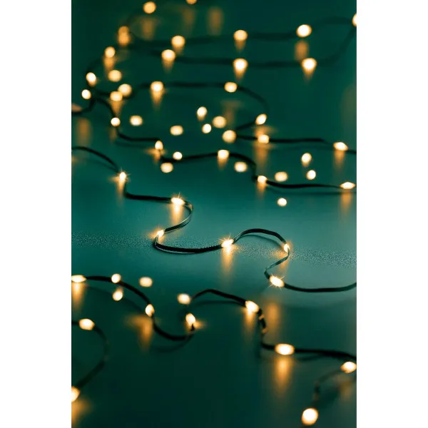 Lumineo LED Lichterkette Micro flex wire grün 27 Meter 360 Lichter - klassisch warm