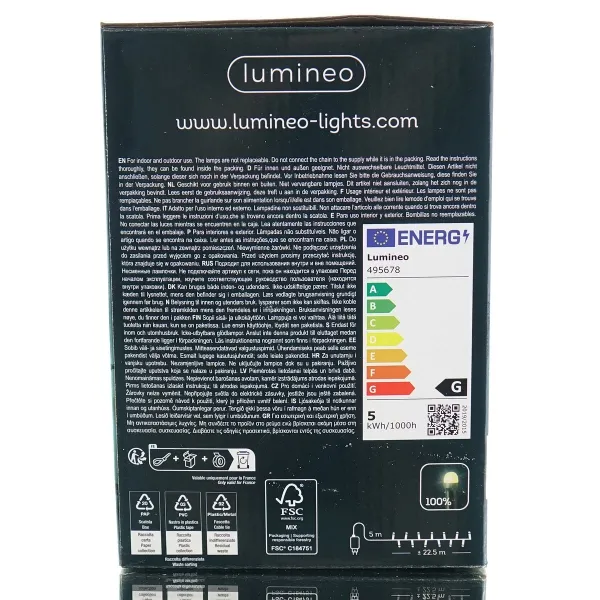 Lumineo LED Lichterkette Soft Glow Compact Twinkle grün 22,5 Meter 1000 Lichter - warmweiß