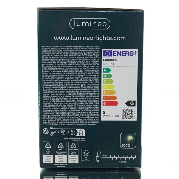Lumineo LED Lichterkette Soft Glow Compact Twinkle Warmweiß 8 Funktionen 750 LED 16 m