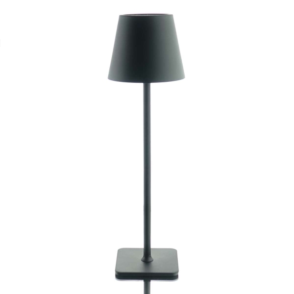 Lumineo LED Tischlampe Metall Schwarz mit Verlängerungsstück & USB-Aufladung