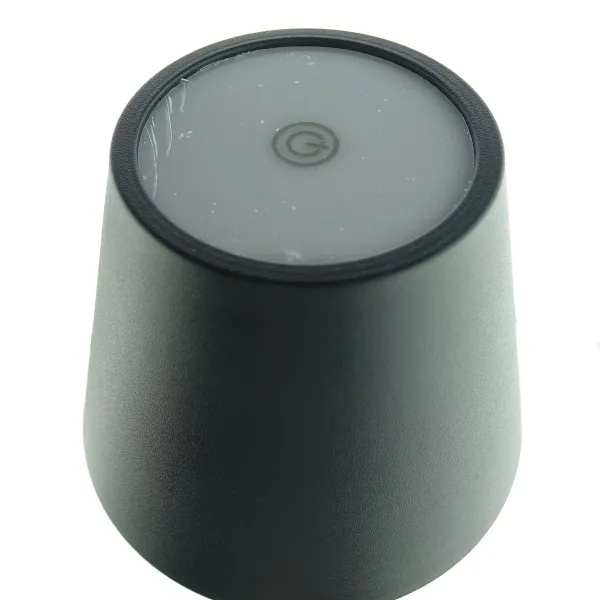 Lumineo LED Tischlampe Metall Schwarz mit Verlängerungsstück & USB-Aufladung