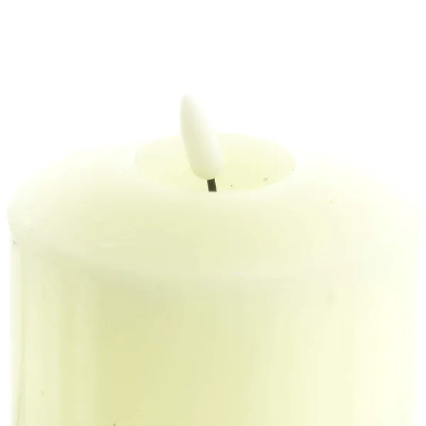 Lumineo LED Wachskerze Cremeweiß Ø 10 Höhe 22,5 cm - warmweiß