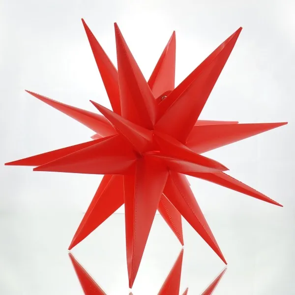 Lumineo LED Weihnachtsstern Rot Ø 30 cm warmweiß - Kunststoff