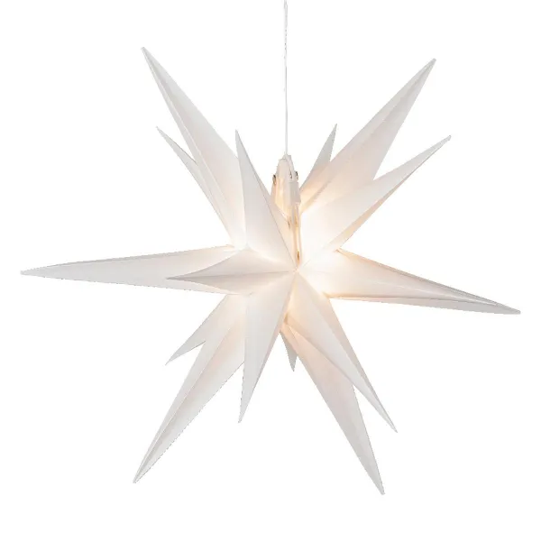 Lumineo LED Weihnachtsstern Weiß Ø 40 cm warmweiß - Kunststoff