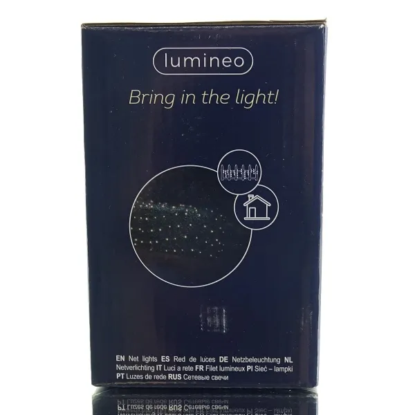 Lumineo LED Lichternetz schwarz 4,8 x 1 Meter 360 Lichter - warmweiß