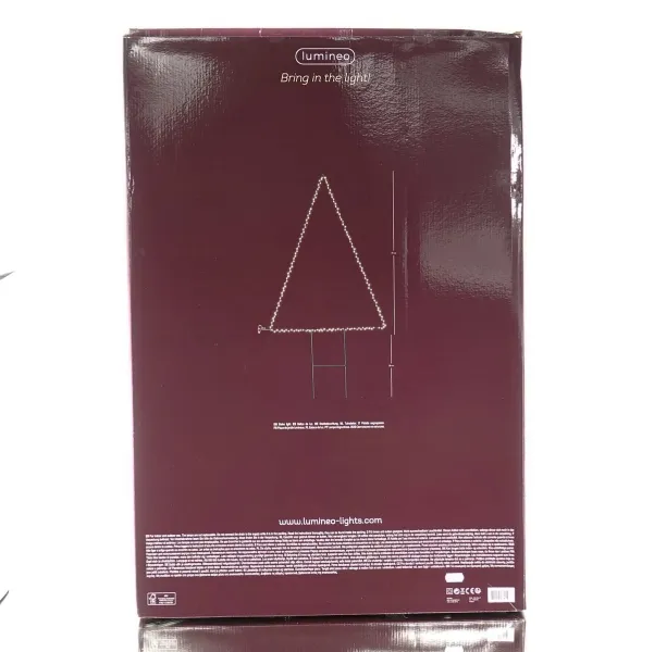 Lumineo Micro-LED Baumdreieck Schwarz 52 x 77 cm 180 Lichter Metall - warmweiß
