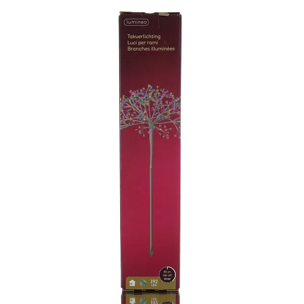 Lumineo Micro-LED Beleuchtete Zweige Ø 35 cm Höhe 75 cm 192 Lichter - soft bunt