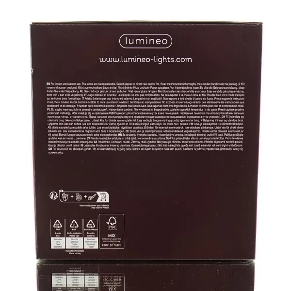 Lumineo Batterie Micro-LED Kugel Transparent Ø 15 cm 40 Lichter - warmweiß