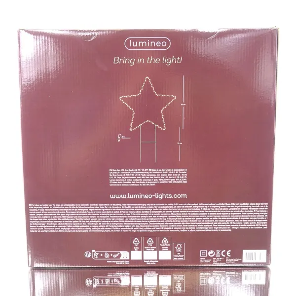 Lumineo Micro-LED Micro Stabbeleuchtung Stern Schwarz Ø 38 cm 110 Lichter - warmweiß