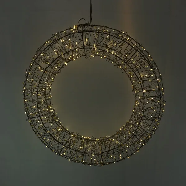 Lumineo Micro LED-Rahmenbeleuchtung Metall/Silber warmweiß Outdoor, L:7 - W:28 - H: 28 cm