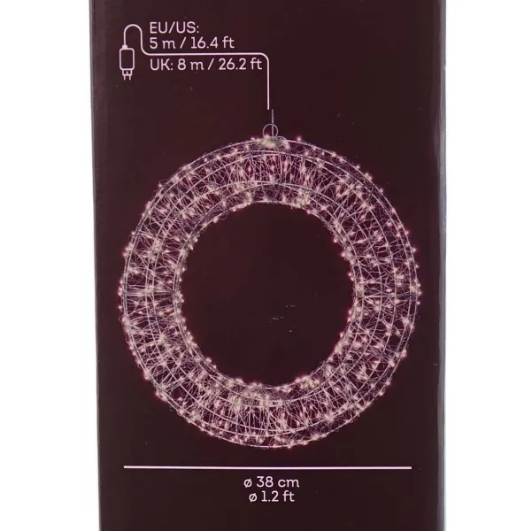 Lumineo Micro LED-Rahmenbeleuchtung Metall/Silber warmweiß Outdoor, L:7 - W:28 - H: 28 cm
