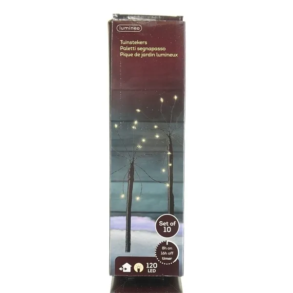 Lumineo Micro LED-Stabbeleuchtung schwarz warmweiß Outdoor, L: 180 cm - W: 10 cm - H: 20 cm