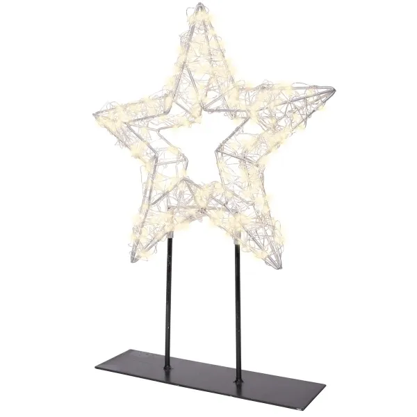 Lumineo Micro LED Stern auf Metallfuß Outdoor 300 Lichter - silberfarben - warmweiß Lumineo Micro LED Stern auf Metallfuß Outdoor 300 Lichter - silberfarben - warmweiß