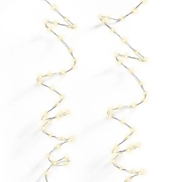 Lumineo LED Lichterkette Micro wire silber 9 Meter 567 Lichter - warmweiß