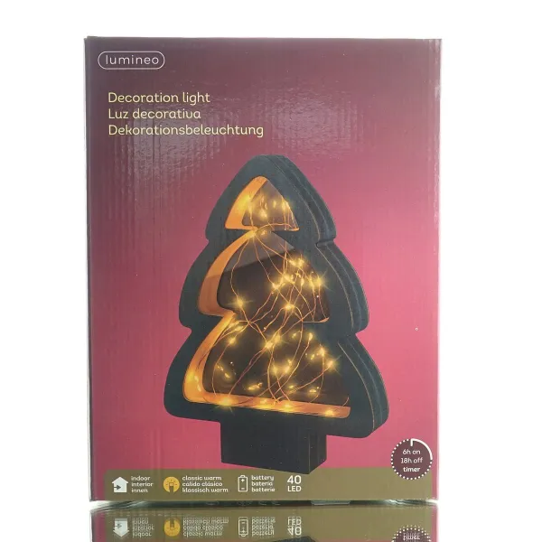 Lumineo Micro-LED Tannenbaum Schwarz 28 cm 40 Lichter - klassisch warm Lumineo Micro-LED Tannenbaum Schwarz 28 cm 40 Lichter - klassisch warm