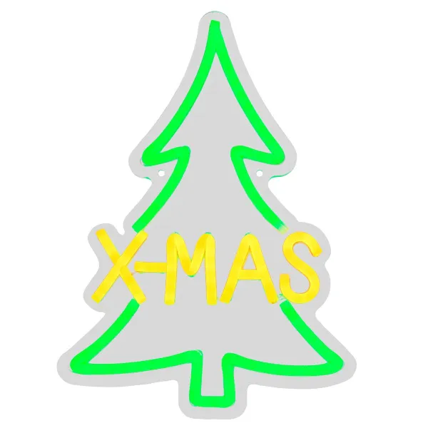 Lumineo Neon LED Szene Tannenbaum X-MAS Kunststoff - bunt