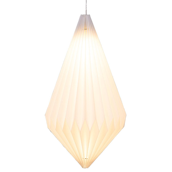 Lumineo Ornament-Hängelampe Weiß Outdoor Ø 25 cm Höhe 42 cm 6 LED - warmweiß