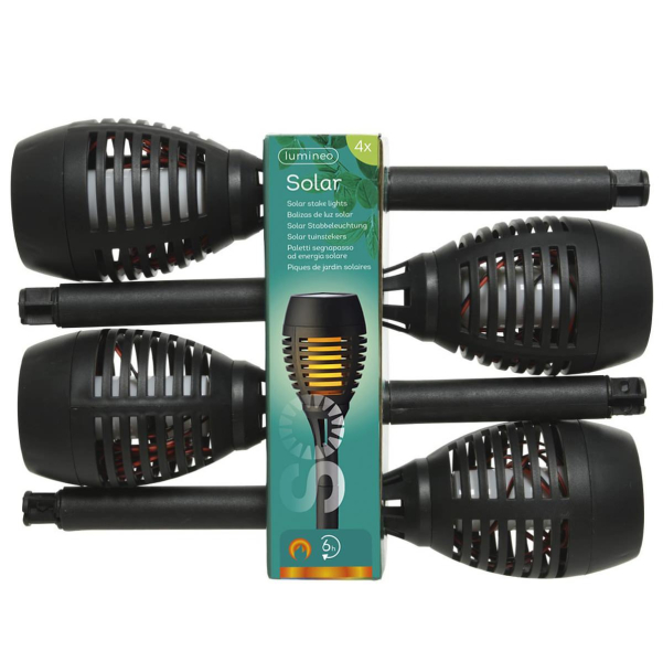Lumineo Solar Fackel mit Flammeneffekt Ø 7,5 cm Höhe 27 cm