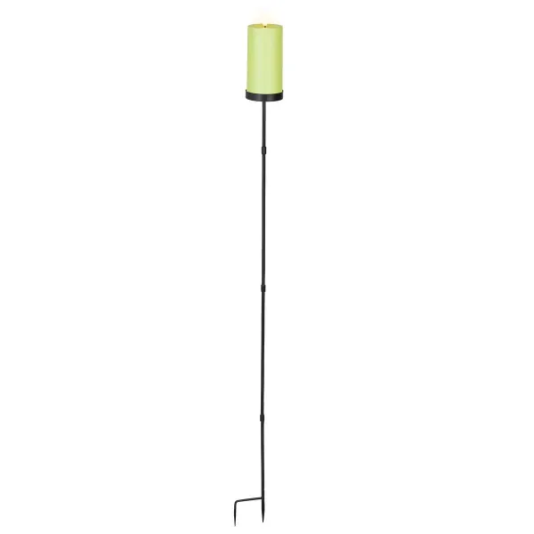 Lumineo Solar Kerze auf Stab grün Ø 7 cm H: 117 cm - Kunststoff - Eisen Lumineo Solar Kerze auf Stab grün Ø 7 cm H: 117 cm - Kunststoff - Eisen
