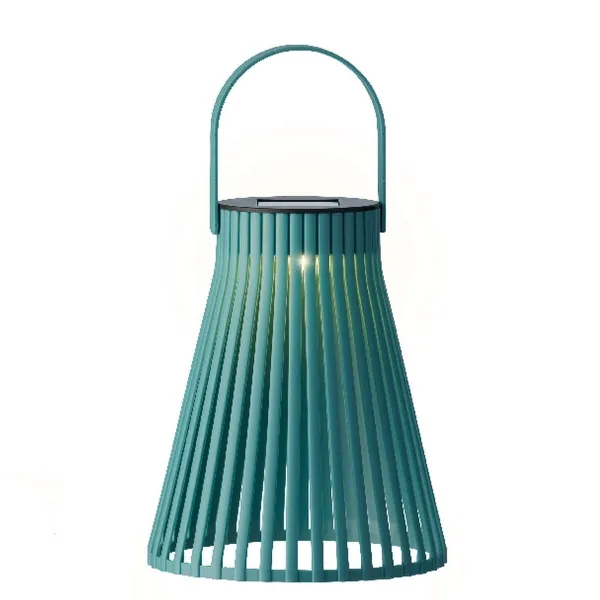 Lumineo Solar LED Lampe Blau Ø 14,5 cm Höhe 18,5 cm - Kunststoff