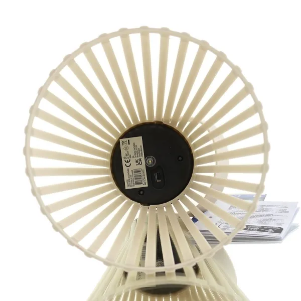 Lumineo Solar LED Lampe Cremeweiß Ø 14,5 cm Höhe 18,5 cm - Kunststoff