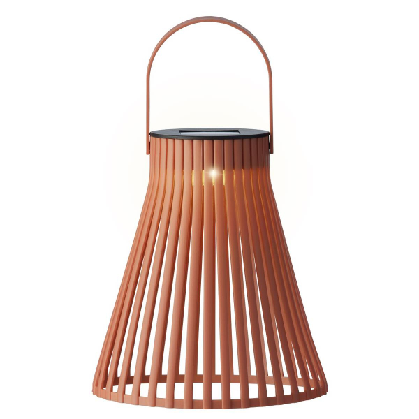 Lumineo Solar LED Lampe Braun pastell Ø 14,5 cm Höhe 18,5 cm - Kunststoff