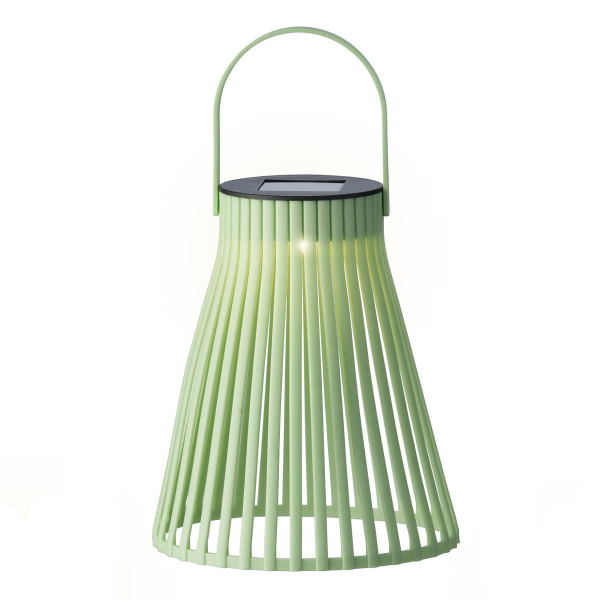 Lumineo Solar LED Lampe Grün pastell Ø 14,5 cm Höhe 18,5 cm - Kunststoff
