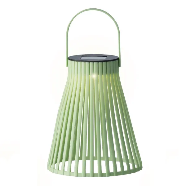 Lumineo Solar LED Lampe Grün pastell Ø 14,5 cm Höhe 18,5 cm - Kunststoff