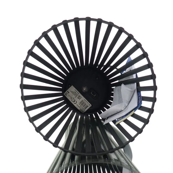 Lumineo Solar LED Lampe Schwarz Ø 14,5 cm Höhe 18,5 cm - Kunststoff