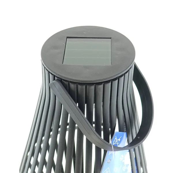 Lumineo Solar LED Lampe Schwarz Ø 14,5 cm Höhe 18,5 cm - Kunststoff