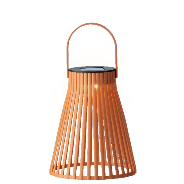 Lumineo Solar LED Lampe Orange Ø 14,5 cm Höhe 18,5 cm -  Kunststoff