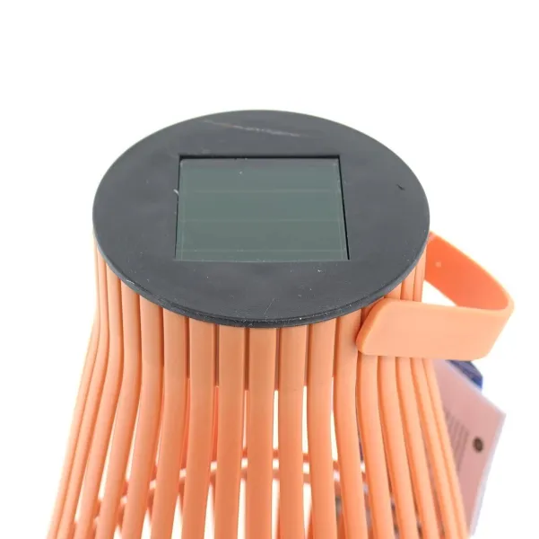 Lumineo Solar LED Lampe Orange Ø 14,5 cm Höhe 18,5 cm - Kunststoff