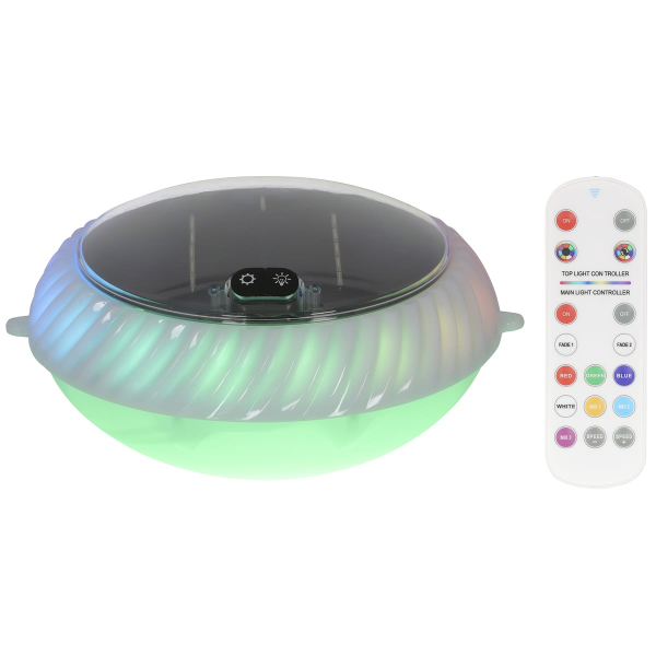 Lumineo Solar Schwimmleuchte L: 19,4 cm W: 17,8 cm H: 10 cm warmweiß/bunt