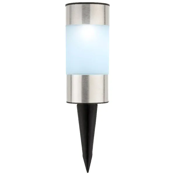 Lumineo Solar Stab- & Tischbeleuchtung Ø 6,3 Höhe 14 cm Edelstahl - kaltweiß