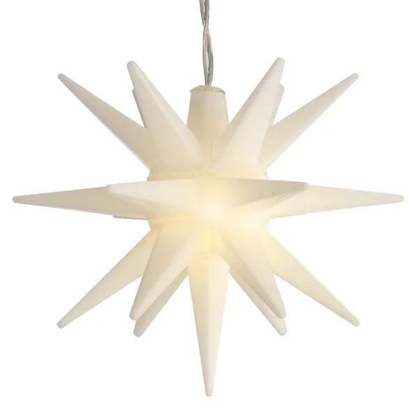 Lumineo Weihnachtsstern Weiß Ø 12 cm 1 LED aus PVC - warmweiß Lumineo Weihnachtsstern Weiß Ø 12 cm 1 LED aus PVC - warmweiß
