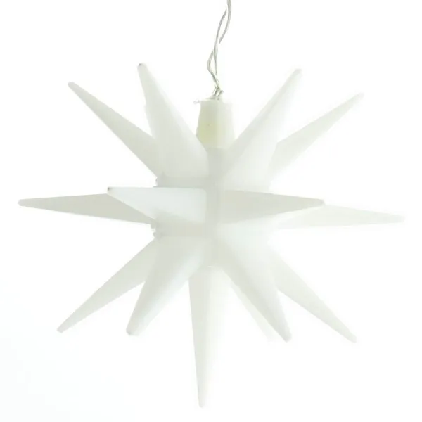 Lumineo Weihnachtsstern Weiß Ø 12 cm 1 LED aus PVC - warmweiß