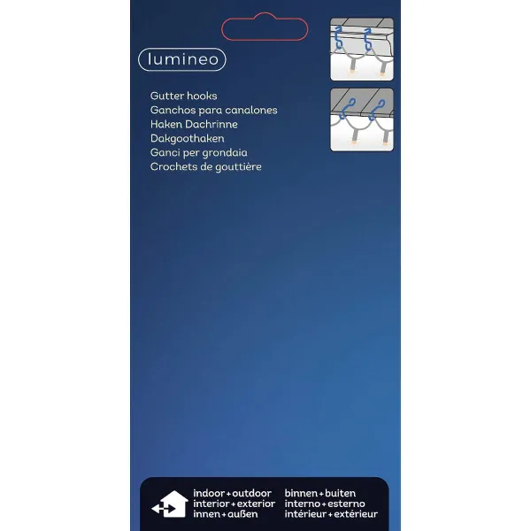 Lumineo Zubehör Dachrinnenhaken für Dekorationen 5,5 cm - 24er Set