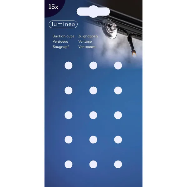 Lumineo Zubehör Lichterketten Saugnäpfe transparent Ø 3,5 cm 15 Stück - Kunststoff