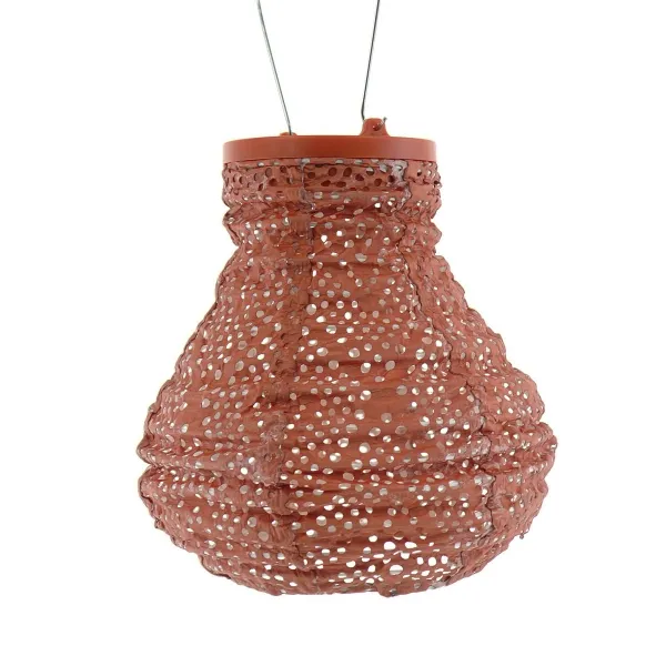 LUMIZ Lampion Solarlampe Bulb 16 Ikat Orange Ø 16 cm - Tyvek® LUMIZ Lampion Solarlampe Bulb 16 Ikat Orange Ø 16 cm - Tyvek®