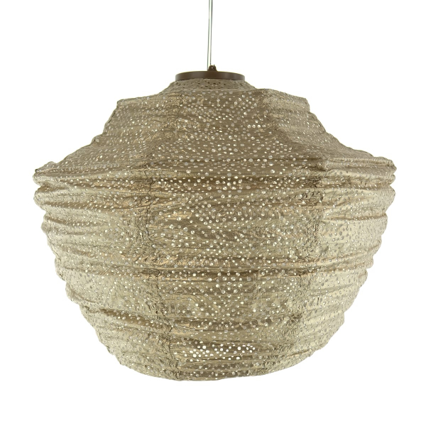 LUMIZ Lampion Solarlampe Crown 40 Topaze Gold goldfarben Ø 40 cm - Tyvek®