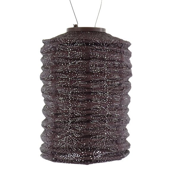 LUMIZ Lampion Solarlampe Cylinder 18 Folia Plum purpurrot Ø 18 cm - Tyvek®