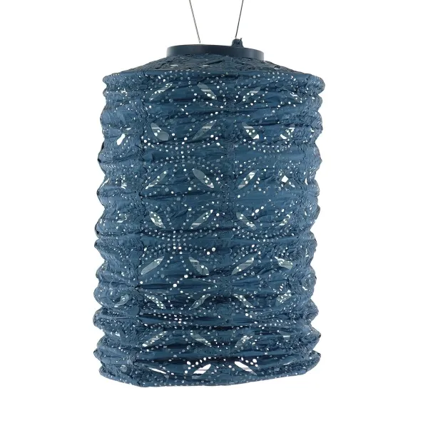 LUMIZ Lampion Solarlampe Cylinder 18 Mandela Petrol blaugrau Ø 18 cm - Tyvek® LUMIZ Lampion Solarlampe Cylinder 18 Mandela Petrol blaugrau Ø 18 cm - Tyvek®