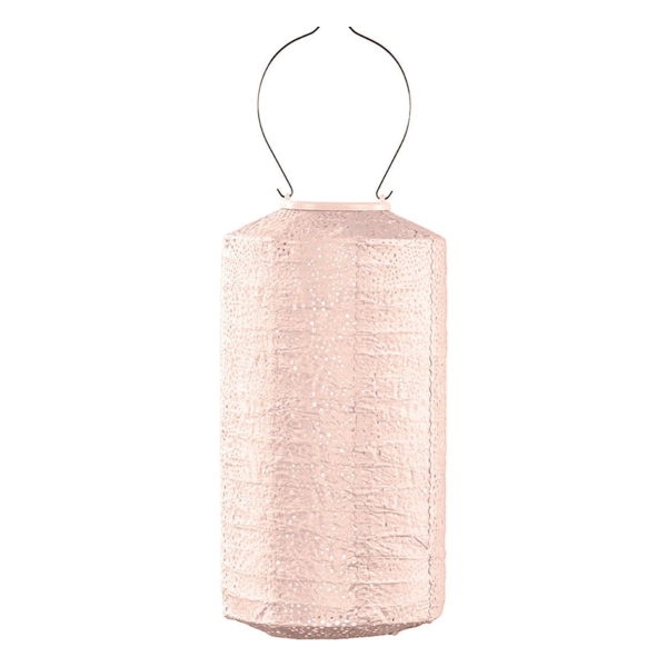 LUMIZ Lampion Solarlampe Cylinder 18 Paisley Soft BlushØ 18 cm - Tyvek®